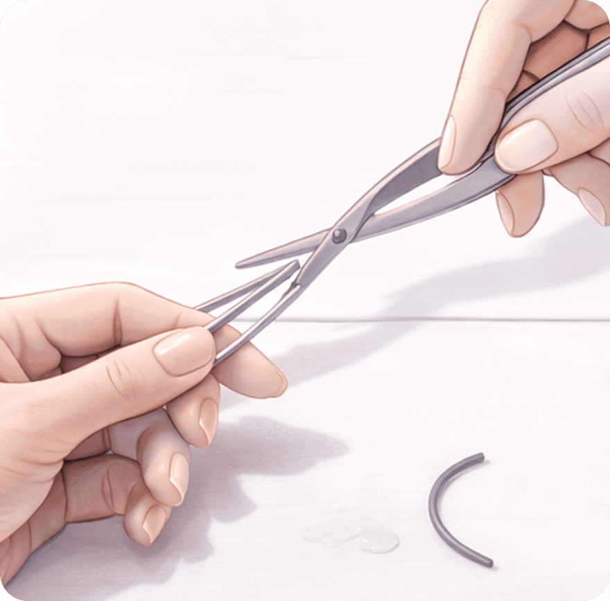 Trim Wick To 1/4 Inch